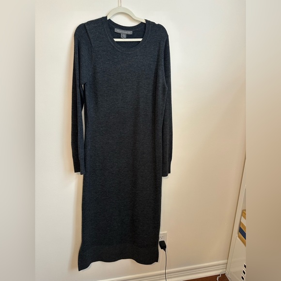 #19- Long sweater dress in charcoal colour - Picture 4 of 7